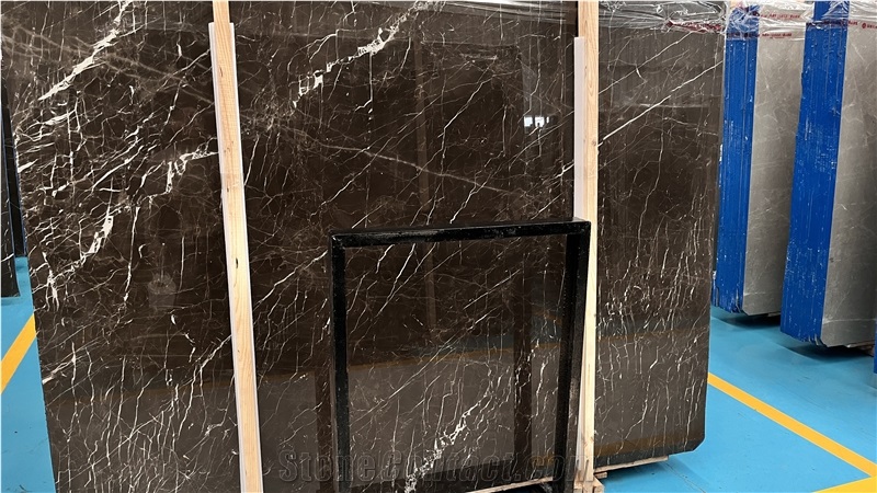 Chinese Laurent Brown Marble Slabs With High End Polished