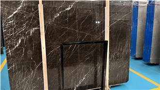 Chinese Laurent Brown Marble Slabs With High End Polished