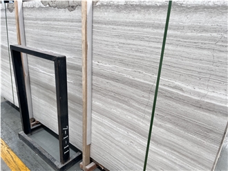 DMD New Super White Wooden Marble Slabs Collection