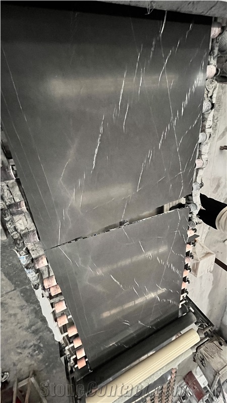 New Collections Pietra Grigio Marble Slabs Honed Finishing