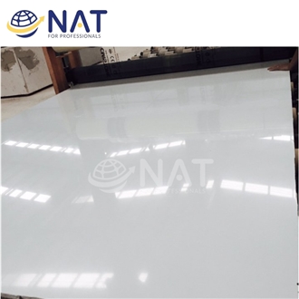 Pure White Quartz Slab Artificial Marble Engineered Stone