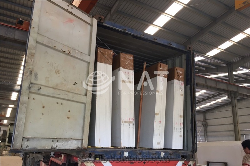 Pure White Quartz Slab Artificial Marble Engineered Stone