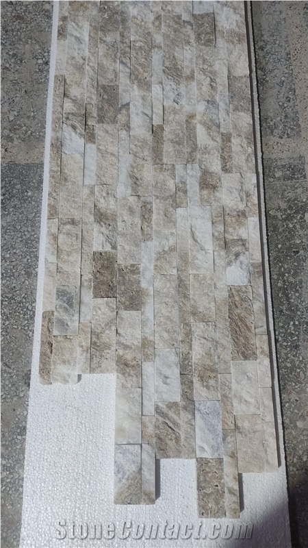 Harmony Travertine Split Face Stone Veneer Ledger Panels