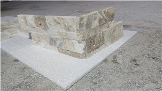 Harmony Travertine Split Face Stone Veneer Ledger Panels