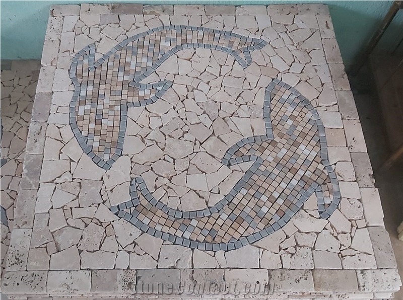 Natural Stone Mosaic  Medallion