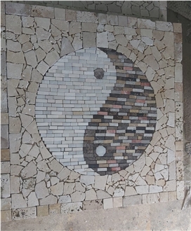 Natural Stone Mosaic  Medallion