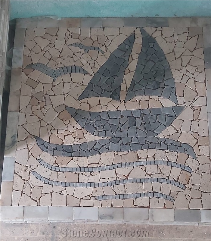 Natural Stone Mosaic  Medallion