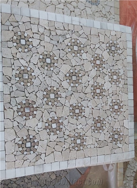 Natural Stone Mosaic  Medallion