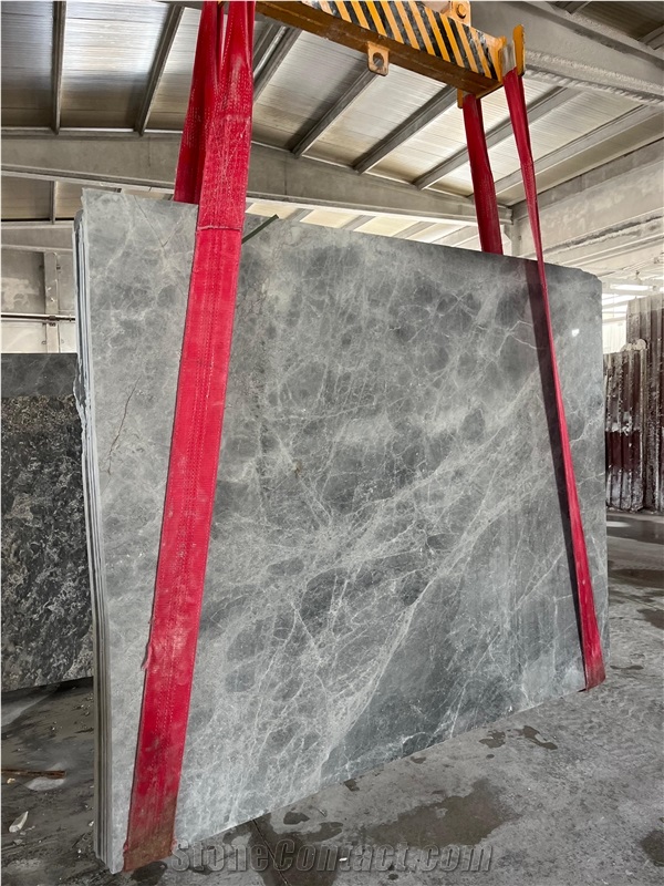 Rainy Grey Polished Marble Slabs