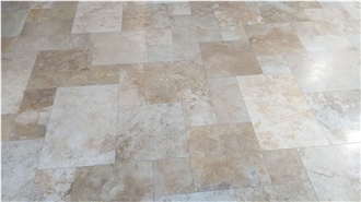 Rustic Filled And Honed Travertine Pattern Set