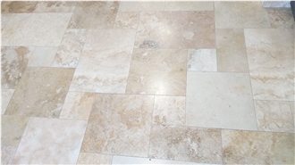 Rustic Filled And Honed Travertine Pattern Set