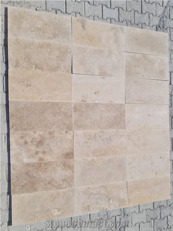Rustic Filled And Honed Travertine Pattern Set