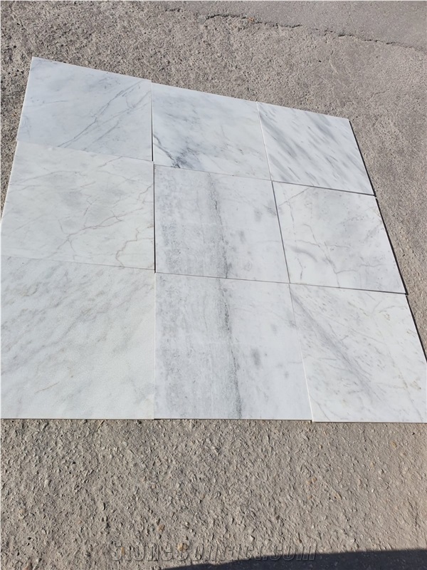 Smokey White Polished Marble Slabs