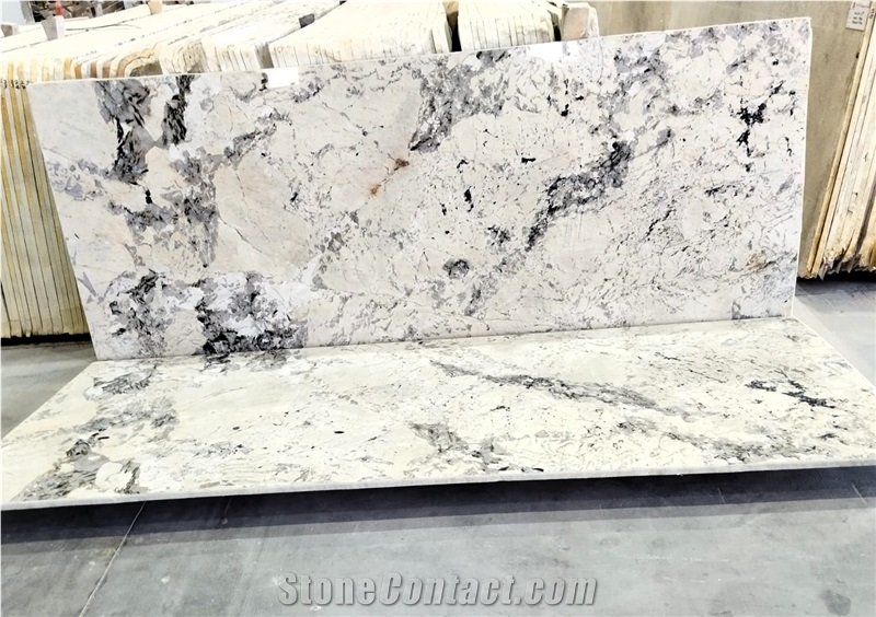 India Alaska White Granite Slabs Premium Quality