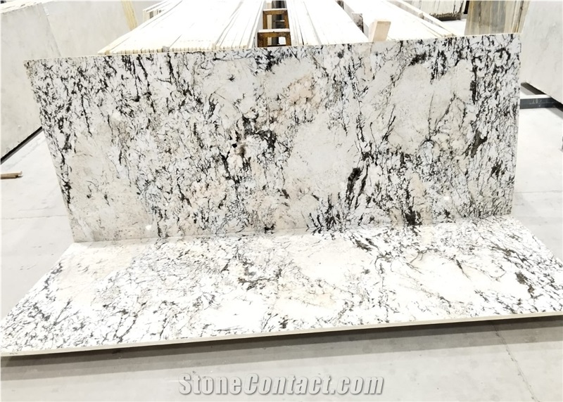 India Alaska White Granite Slabs Premium Quality