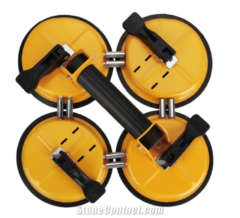 GLASS SUCTION CUP-ADJUSTABLE FOUR CUPS YELLOW