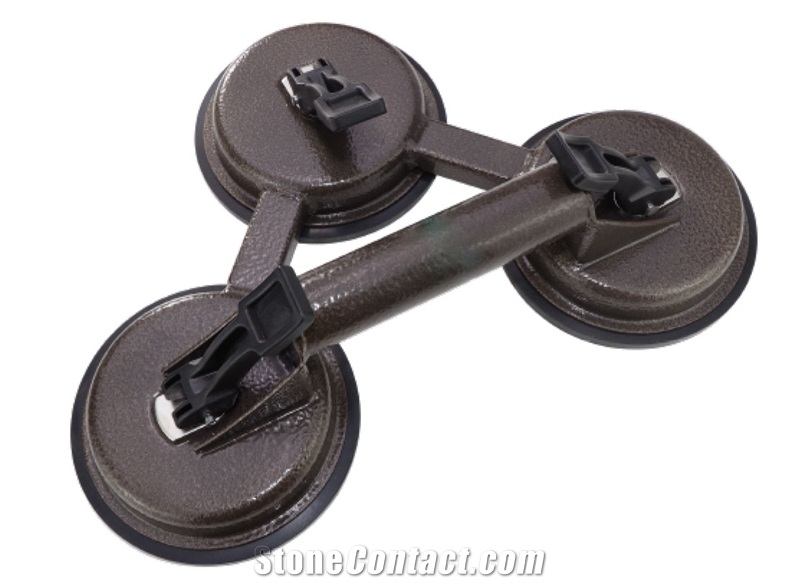 GLASS SUCTION CUP-THREE CUPS BROWN
