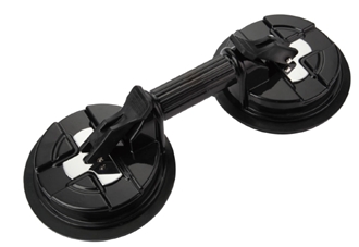 GLASS SUCTION CUP-TWO BLACK CUPS GLASS SUCTION CUP-TWO BLACK CUPS