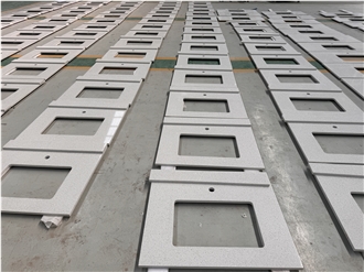 Crystal White Quartz  Bathroom Vanity Tops