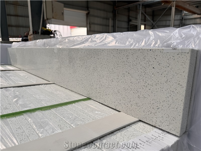 Crystal White Quartz  Bathroom Vanity Tops