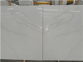 Hot Sale Bookmatched Calacatta Quartz Slabs