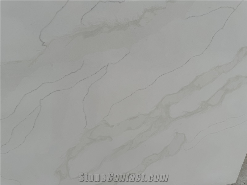 Hot Sale Bookmatched Calacatta Quartz Slabs