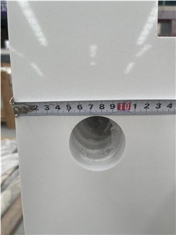 Pure White Quartz Bathroom Vanity Tops