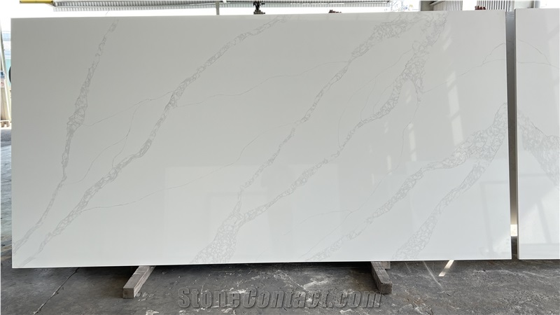 Staturio White Calacatta Quartz Slabs