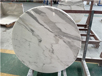 Calacatta White Marble Round Table Top