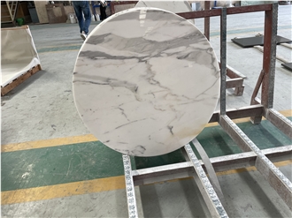 Calacatta White Marble Round Table Top
