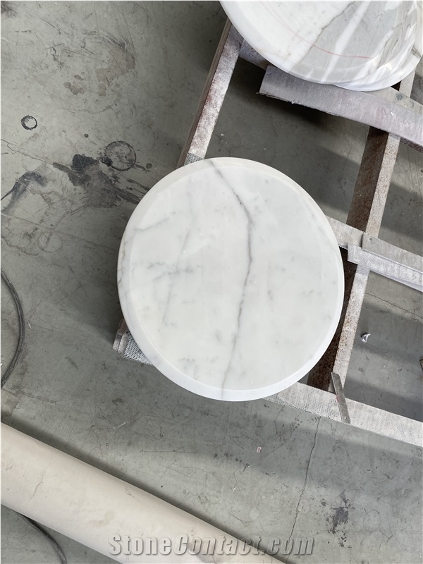 Calacatta White Marble Round Table Top
