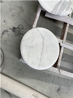 Calacatta White Marble Round Table Top