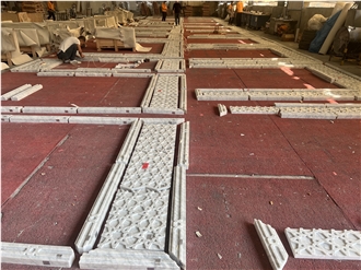 Carrara White Marble Wall Panels,  Laser Engraving