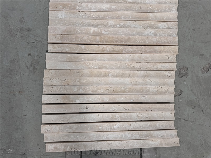 Turkish Travertine 3D Concave Fluted Strips Molding