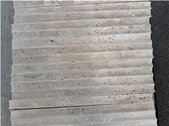 Turkish Travertine 3D Concave Fluted Strips Molding