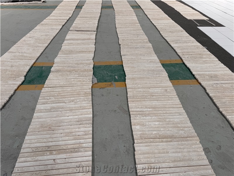 Turkish Travertine 3D Concave Fluted Strips Molding
