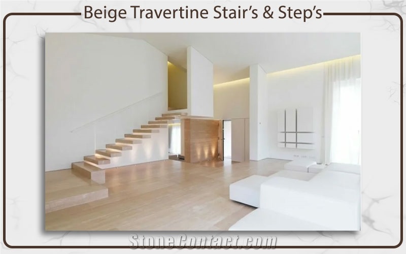 Beige Travertine Stairs