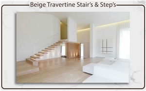 Beige Travertine Stairs
