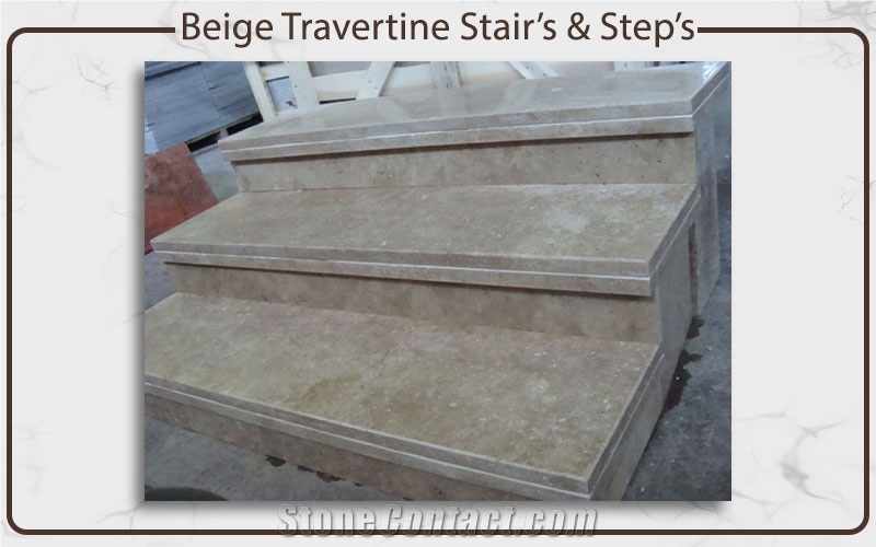 Beige Travertine Stairs