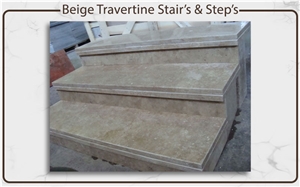 Beige Travertine Stairs