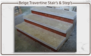 Beige Travertine Stairs