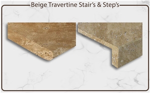 Beige Travertine Stairs