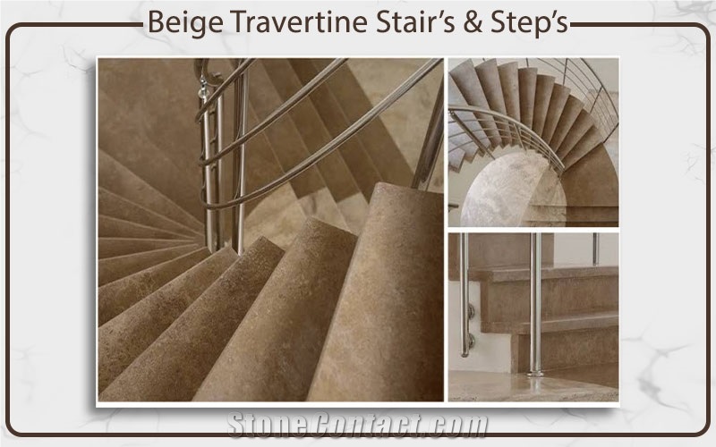 Beige Travertine Stairs