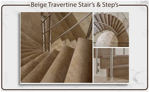 Beige Travertine Stairs