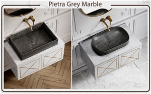 Pietra Grey Marble Wash Sinks