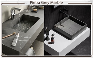 Pietra Grey Marble Wash Sinks