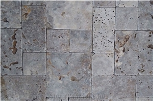 Silver Travertine Pattern Set