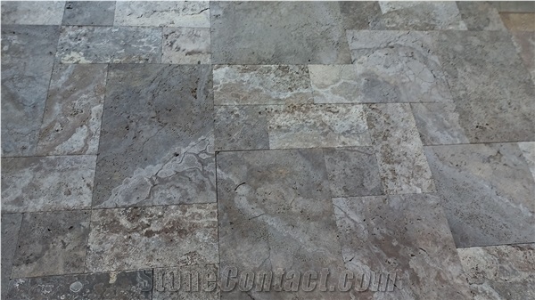 Silver Travertine Pattern Set