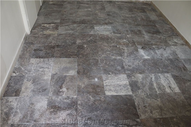 Silver Travertine Pattern Set