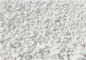 Pure White Pebbles, Thassos Marble Pebble Stone